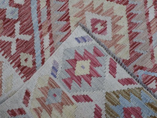 Surface texture of New Modern Design rug with natural Wool and intricate pattern