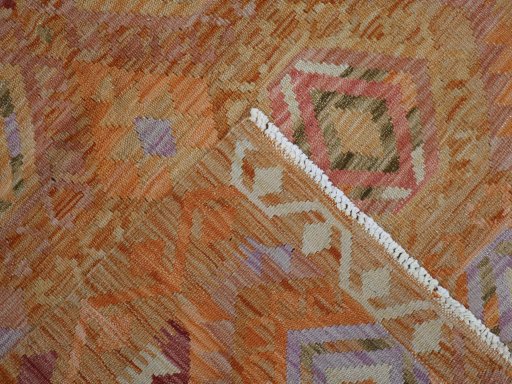 Surface texture of New Modern Design rug with natural Wool and intricate pattern