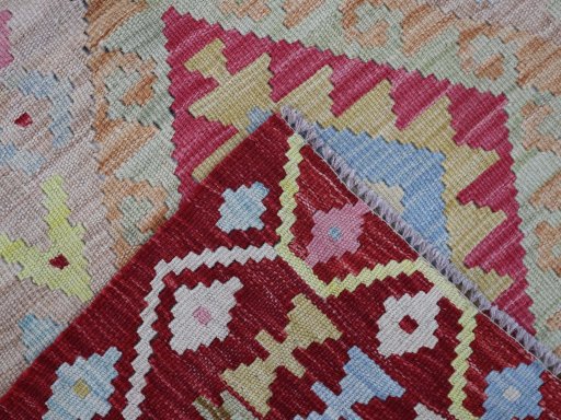 Surface texture of New Modern Design rug with natural Wool and intricate pattern