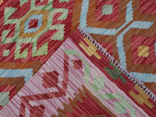 Surface texture of New Modern Design rug with natural Wool and intricate pattern