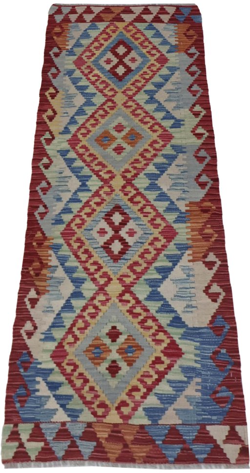 Full view of New Modern Design rug from Pakistan, 168 × 60 cm in Multi Color tones