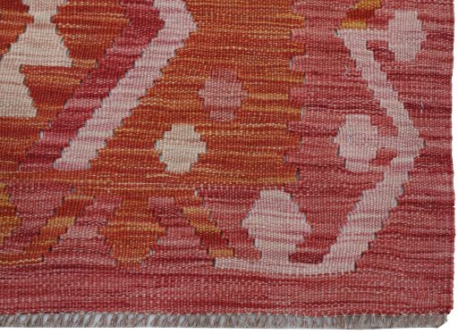 Close-up detail of New Modern Design rug from Pakistan showing Wool weave
