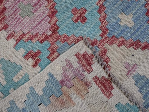 Surface texture of New Modern Design rug with natural Wool and intricate pattern