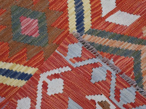 Surface texture of New Modern Design rug with natural Wool and intricate pattern