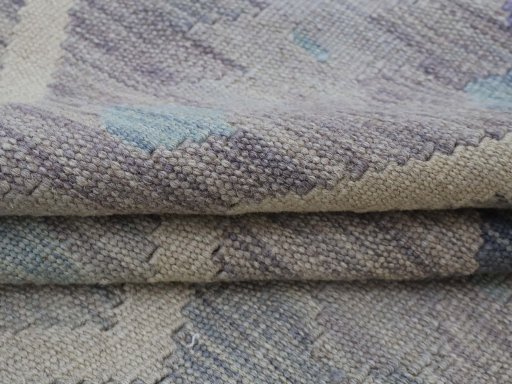 Close-up detail of New Modern Design rug from Pakistan showing Wool weave