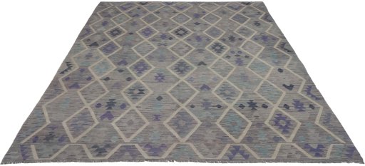 Full view of New Modern Design rug from Pakistan, 283 × 247 cm in Multi Color tones