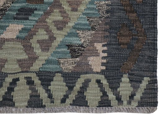 Close-up detail of New Modern Design rug from Pakistan showing Wool weave