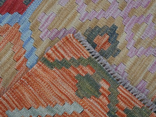 Surface texture of New Modern Design rug with natural Wool and intricate pattern