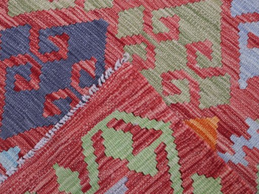 Surface texture of New Modern Design rug with natural Wool and intricate pattern