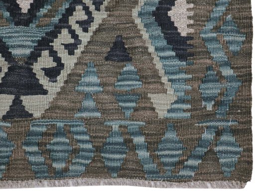 Close-up detail of New Modern Design rug from Pakistan showing Wool weave