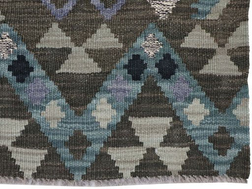 Close-up detail of New Modern Design rug from Pakistan showing Wool weave