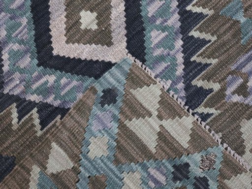 Surface texture of New Modern Design rug with natural Wool and intricate pattern