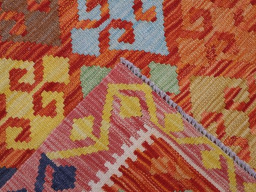 Surface texture of New Modern Design rug with natural Wool and intricate pattern