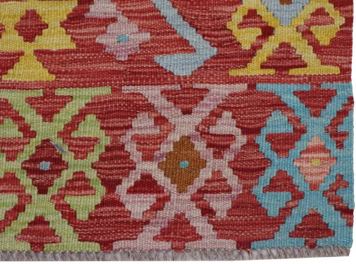 Close-up detail of New Modern Design rug from Pakistan showing Wool weave