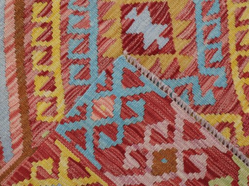 Surface texture of New Modern Design rug with natural Wool and intricate pattern