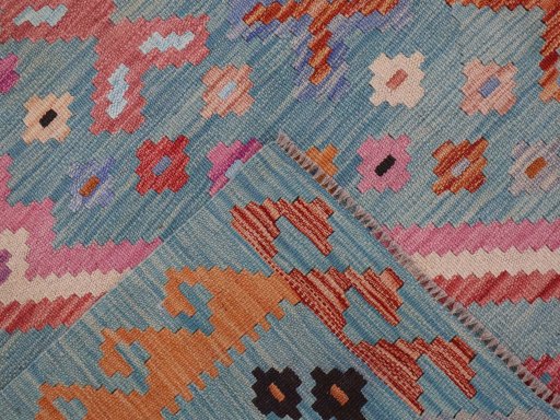 Surface texture of New Modern Design rug with natural Wool and intricate pattern