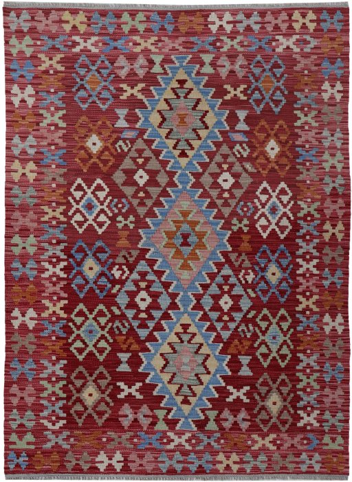 Full view of New Modern Design rug from Pakistan, 182 × 124 cm in Multi Color tones