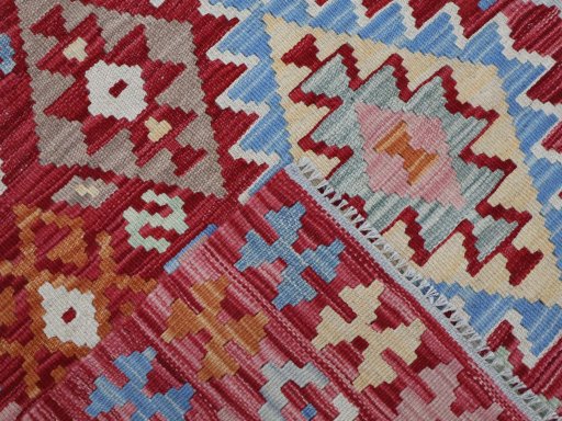 Surface texture of New Modern Design rug with natural Wool and intricate pattern