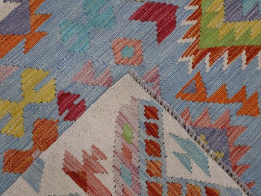 Surface texture of New Modern Design rug with natural Wool and intricate pattern