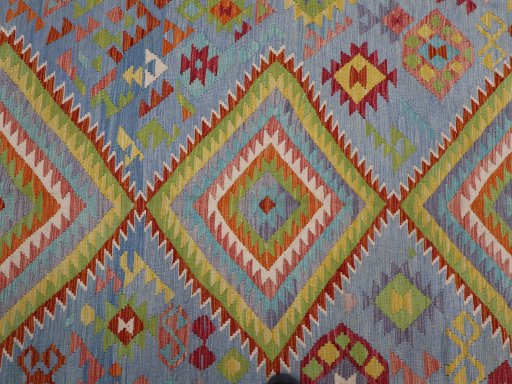 Central medallion detail of New Modern Design rug from Pakistan