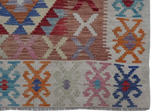 Close-up detail of New Modern Design rug from Pakistan showing Wool weave
