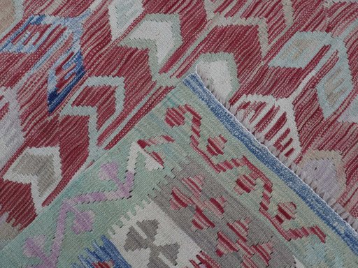 Surface texture of New Modern Design rug with natural Wool and intricate pattern