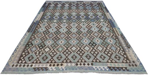 Full view of New Modern Design rug from Pakistan, 400 × 300 cm in Multi Color tones