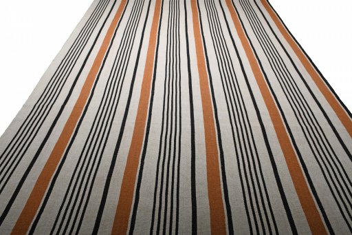Close-up detail of New Modern Design rug from Iran / Persia showing Wool weave
