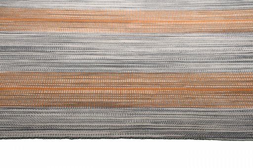 Close-up detail of New Modern Design rug from Iran / Persia showing Wool weave