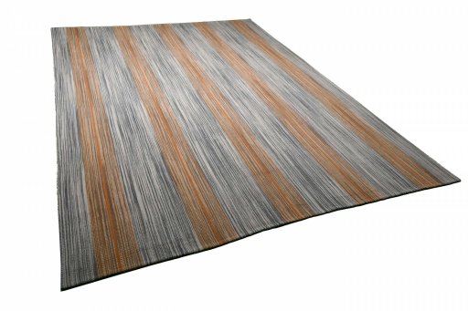 Corner detail of New Modern Design rug showing border pattern and Wool pile