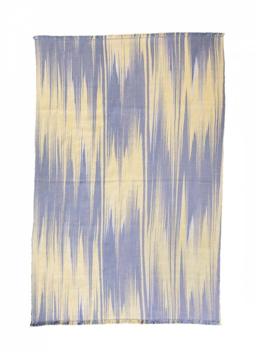 Full view of New Modern Design rug from Iran / Persia, 296 × 199 cm in Yellow tones