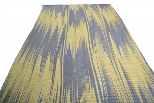 Close-up detail of New Modern Design rug from Iran / Persia showing Wool weave