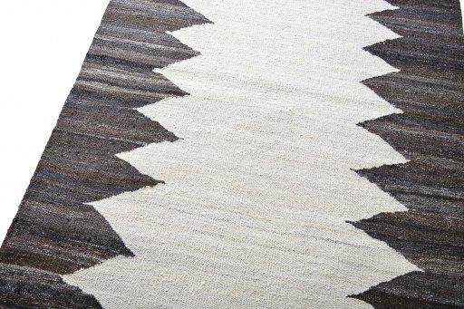 Surface texture of New Modern Design rug with natural Wool and intricate pattern