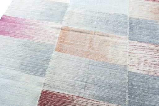 Surface texture of New Modern Design rug with natural Wool and intricate pattern