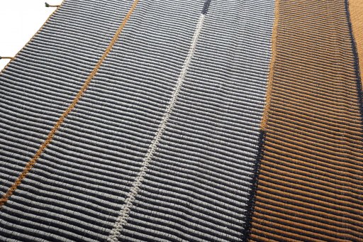 Surface texture of New Modern Design rug with natural Wool and intricate pattern