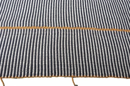 Close-up detail of New Modern Design rug from Iran / Persia showing Wool weave