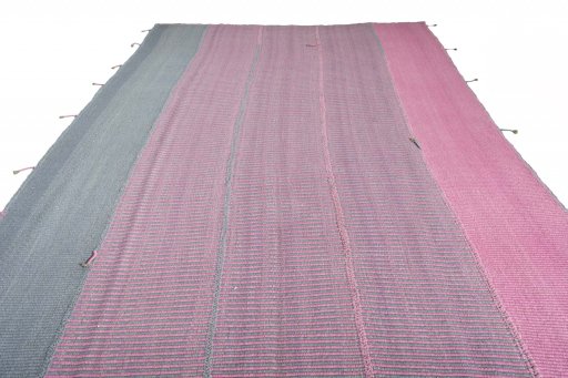Close-up detail of New Modern Design rug from Iran / Persia showing Wool weave