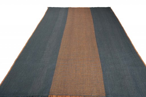 Close-up detail of New Modern Design rug from Iran / Persia showing Wool weave