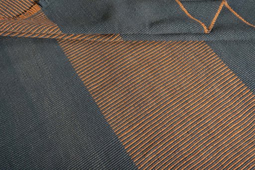 Full view of New Modern Design rug from Iran / Persia, 302 × 205 cm in Blue tones