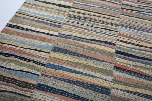 Surface texture of New Modern Design rug with natural Wool and intricate pattern