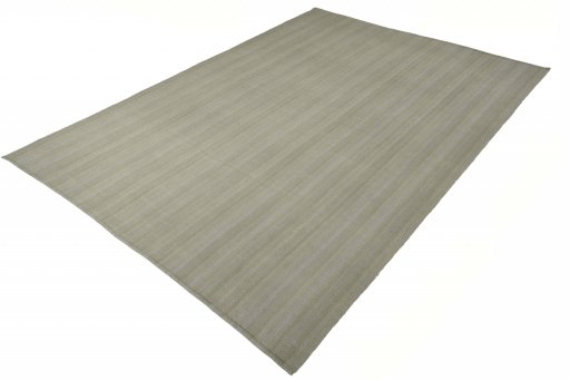 Corner detail of New Modern Design rug showing border pattern and Wool pile