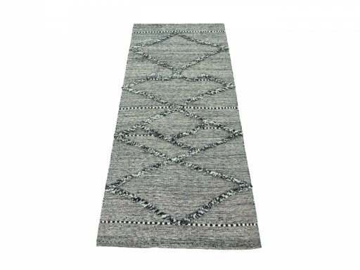 Close-up detail of New Modern Design rug from Iran / Persia showing Wool weave