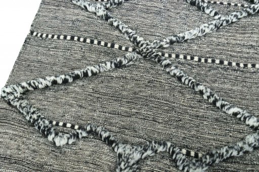 Surface texture of New Modern Design rug with natural Wool and intricate pattern