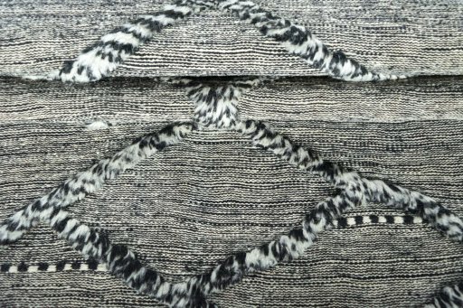 Full view of New Modern Design rug from Iran / Persia, 201 × 84 cm in Beige tones