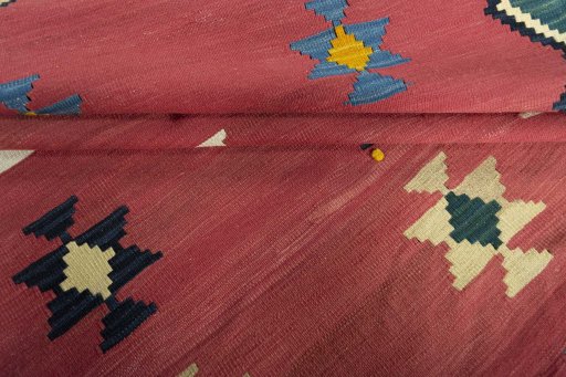 Full view of New Modern Design rug from Iran / Persia, 269 × 155 cm in Red tones
