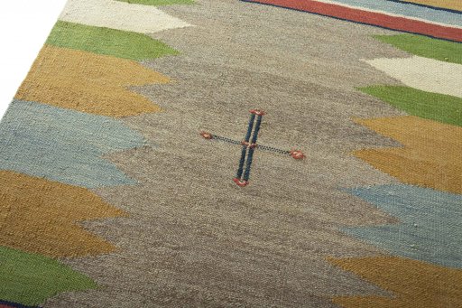 Surface texture of New Modern Design rug with natural Wool and intricate pattern