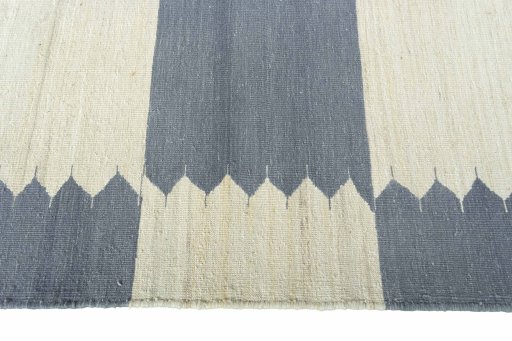 Close-up detail of New Modern Design rug from Iran / Persia showing Wool weave