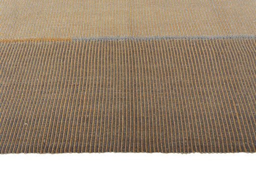 Close-up detail of New Modern Design rug from Iran / Persia showing Wool weave