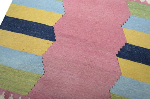 Surface texture of New Modern Design rug with natural Wool and intricate pattern