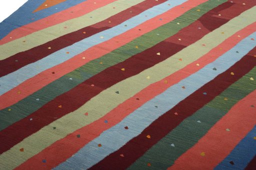 Surface texture of New Modern Design rug with natural Wool and intricate pattern